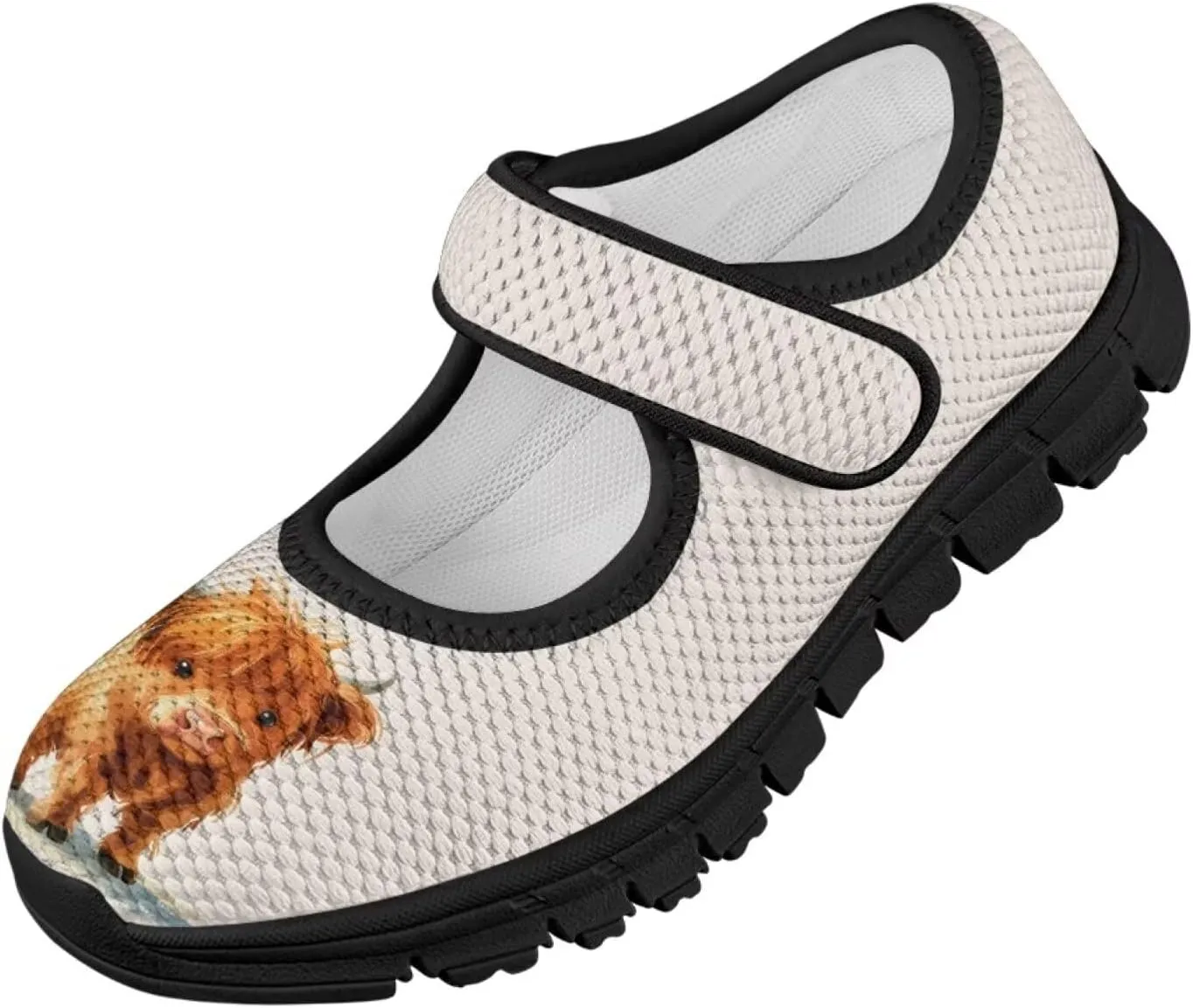 Forchrinse Sunflower Otter Pattern Toddlers Girls Dress Shoes Floral Mary Jane Flats Party School Uniform Shoes Lightweight Flats Sneakers for Kids,Size 11-2.5