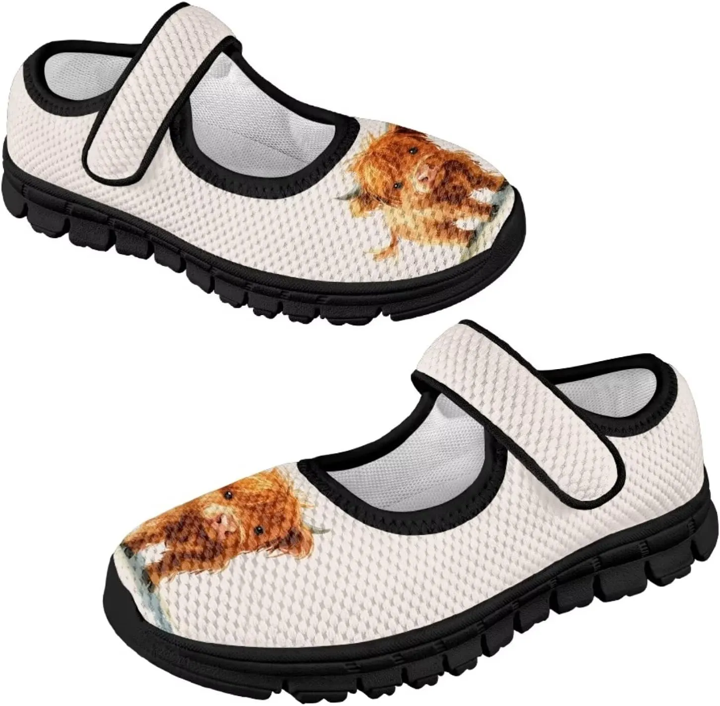 Forchrinse Sunflower Otter Pattern Toddlers Girls Dress Shoes Floral Mary Jane Flats Party School Uniform Shoes Lightweight Flats Sneakers for Kids,Size 11-2.5