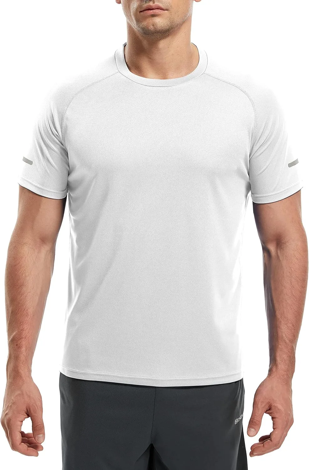 frueo Men's 3 Pack Workout Shirts Quick Dry Moisture Wicking Short Sleeve Mesh Athletic T-Shirts