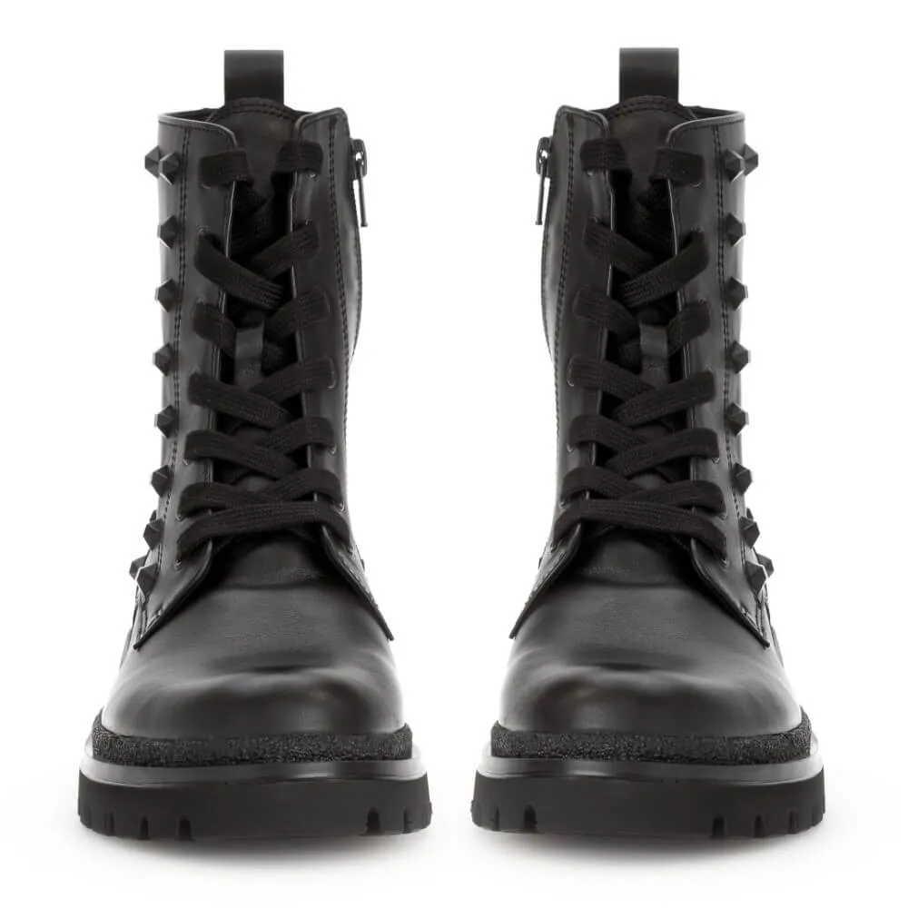 Gabor Black Leather Biker Boot 52.746 Gegner