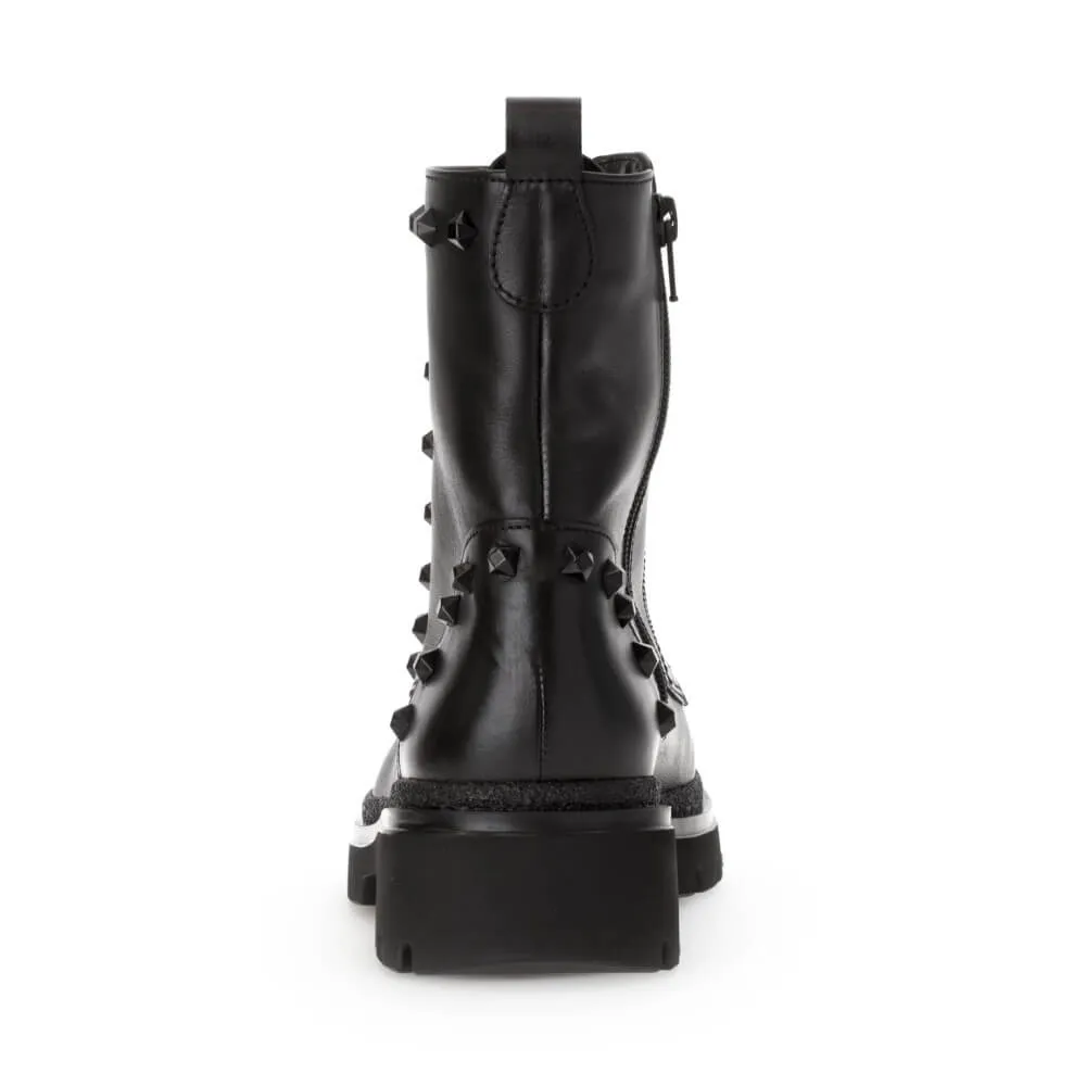 Gabor Black Leather Biker Boot 52.746 Gegner