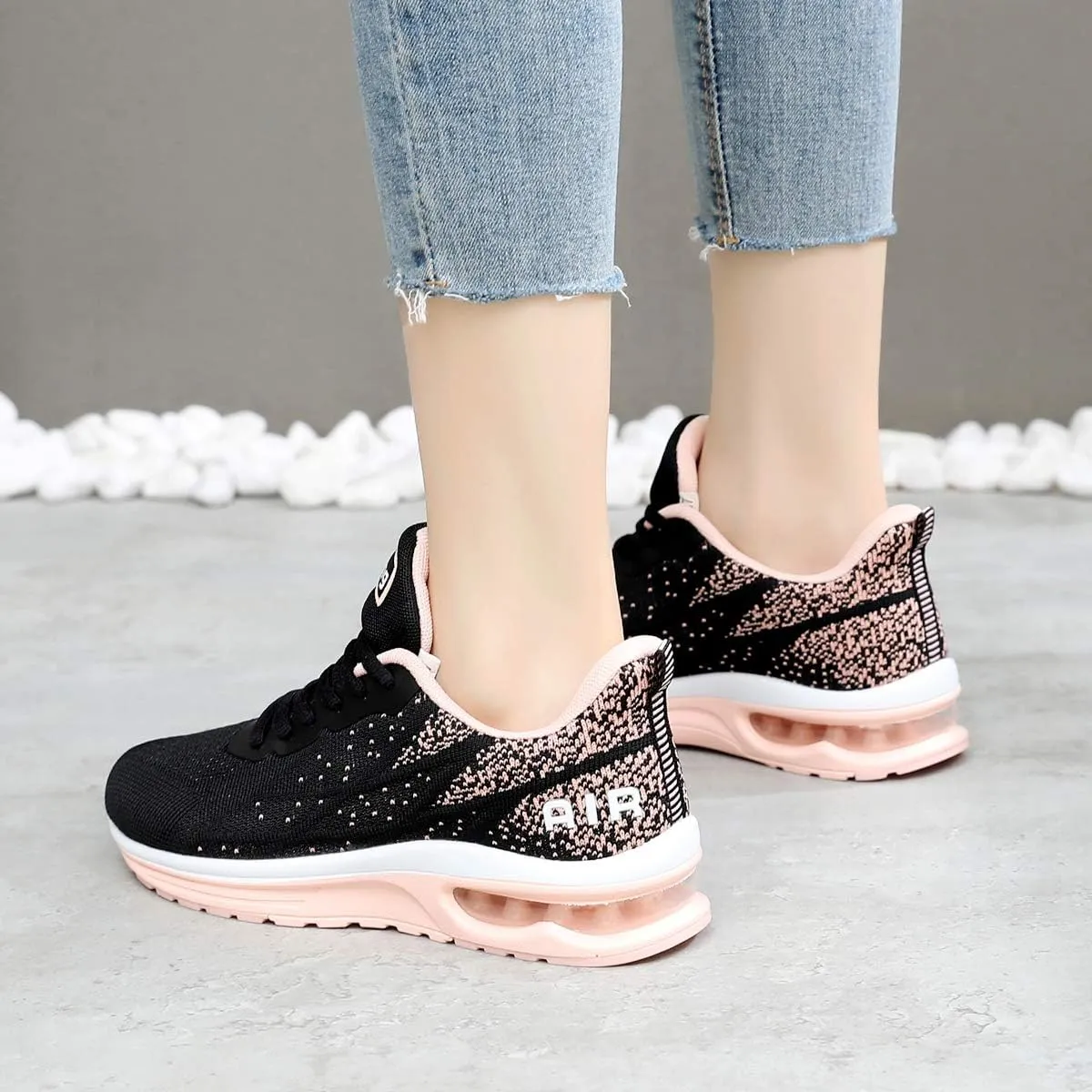 GANNOU Women's Athletic Running Shoes Fashion Sport Gym Jogging Tennis Fitness Sneaker US5.5-11