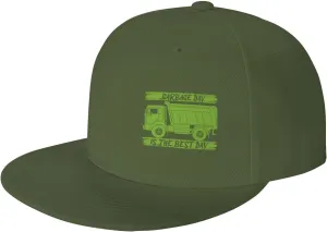Garbage Day is The Best Day Fashion Flat Cap Adujstable Men Women Baseball Caps Outdoor Moss Green