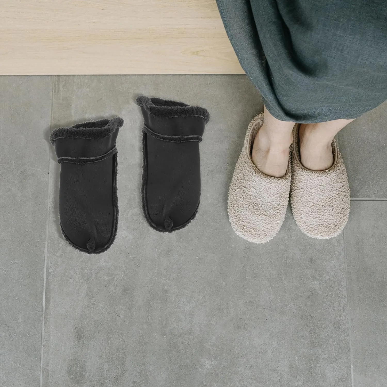 Gatuida Clog Liner Shoes Warm Liner Clogs Liner 2 Pairs Clogs Liner Winter Removable Warm Thick Arctic Fleece Replacement Cozy Breathable Furry Inner Soles for Shoes Clogs Black 37-38