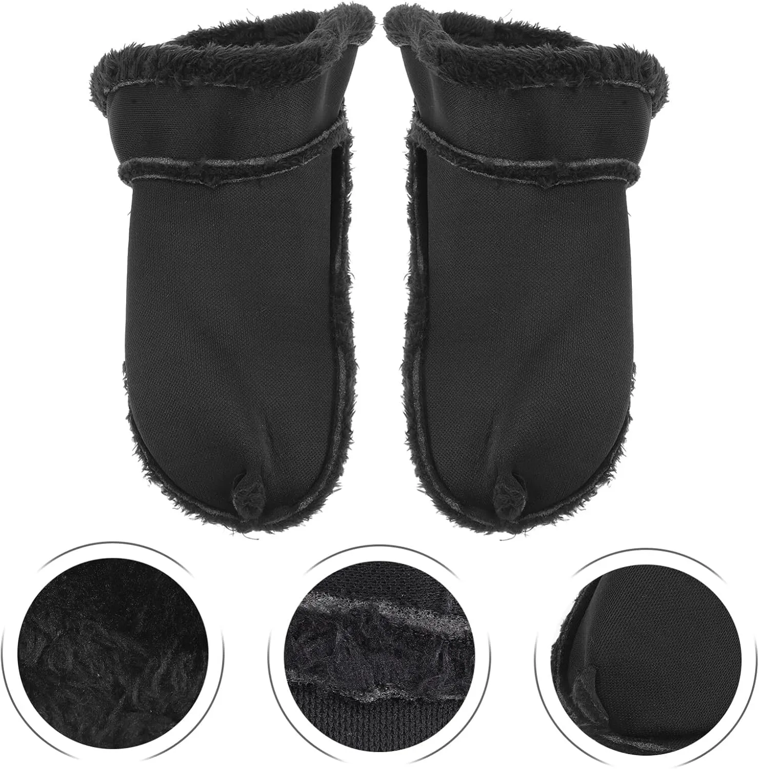 Gatuida Clog Liner Shoes Warm Liner Clogs Liner 2 Pairs Clogs Liner Winter Removable Warm Thick Arctic Fleece Replacement Cozy Breathable Furry Inner Soles for Shoes Clogs Black 37-38
