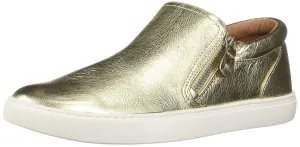 Gentle Souls by Kenneth Cole Women's Lowe Double Zip Sneaker, Soft Gold, 5.5 M US