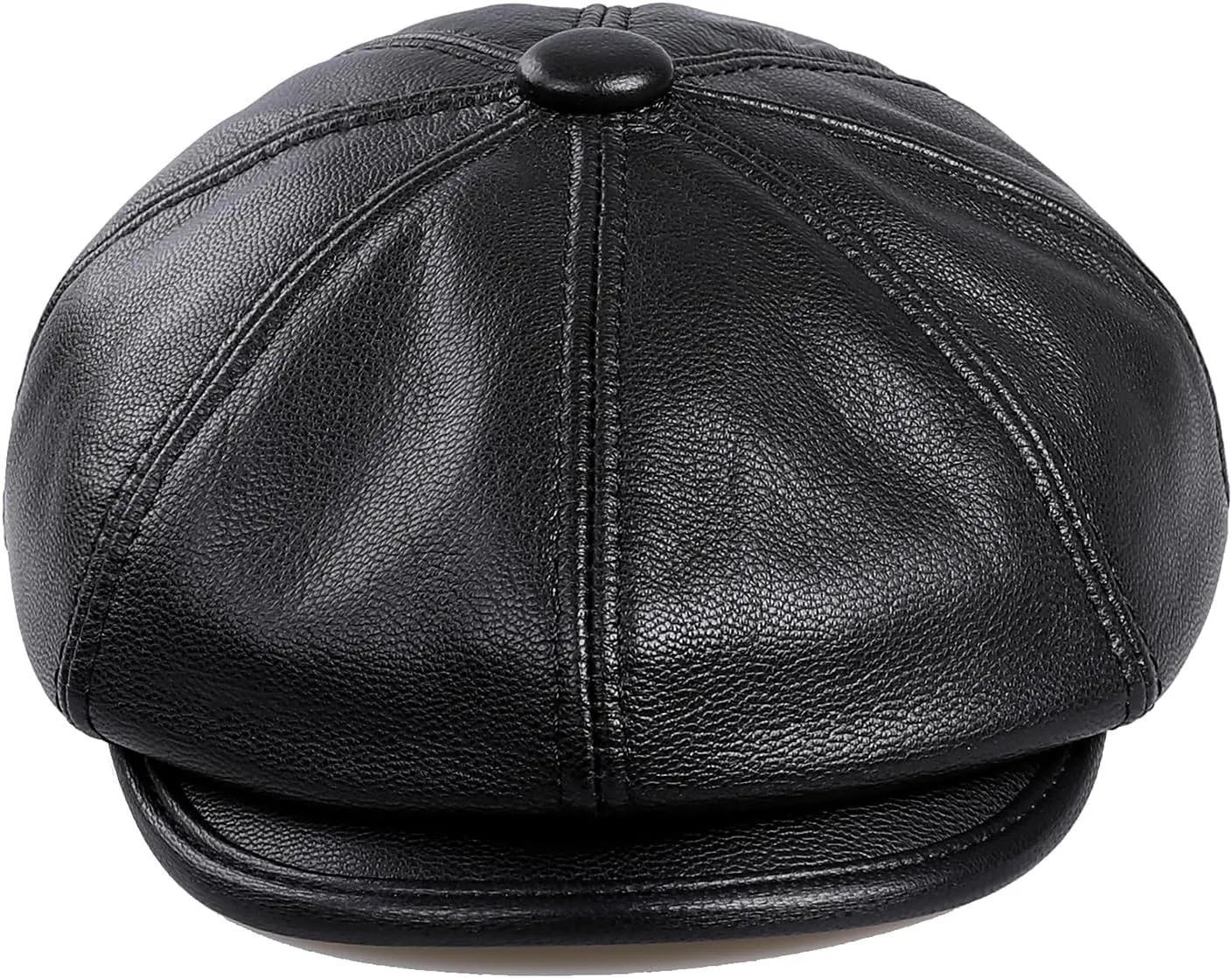 Genuine Leather Newsboy Caps for Men, Real Suede Irish Cabbie Driving Ivy Flat Hat
