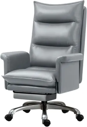 Genuine Leather Recliner Sofa Chair with Adjustable Power Lift and Massage for Elderly High Back Living Room Theater Seating