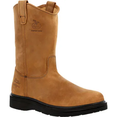 GEORGIA BOOT FARM AND RANCH PULL ON WORK BOOT - Prairie Chestnut