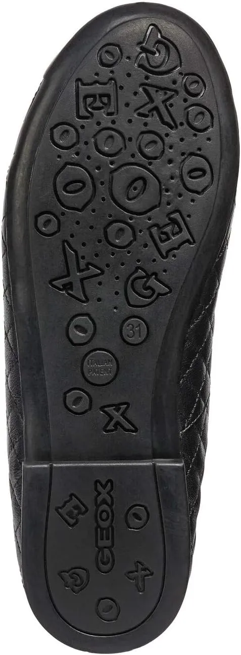 Geox Girl Plie 49 Quilted Leather Slip-On Ballet Flat Mary Jane