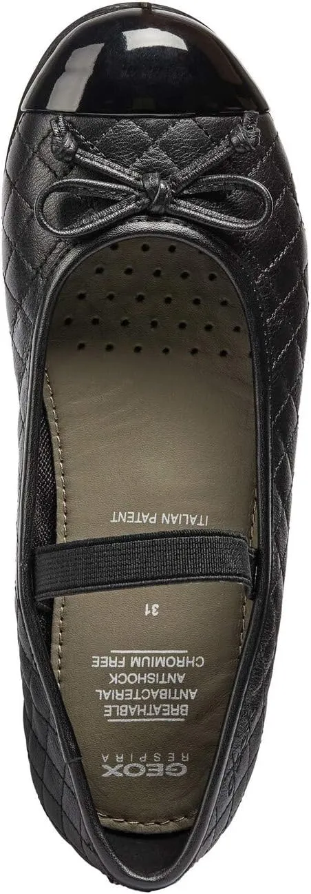 Geox Girl Plie 49 Quilted Leather Slip-On Ballet Flat Mary Jane