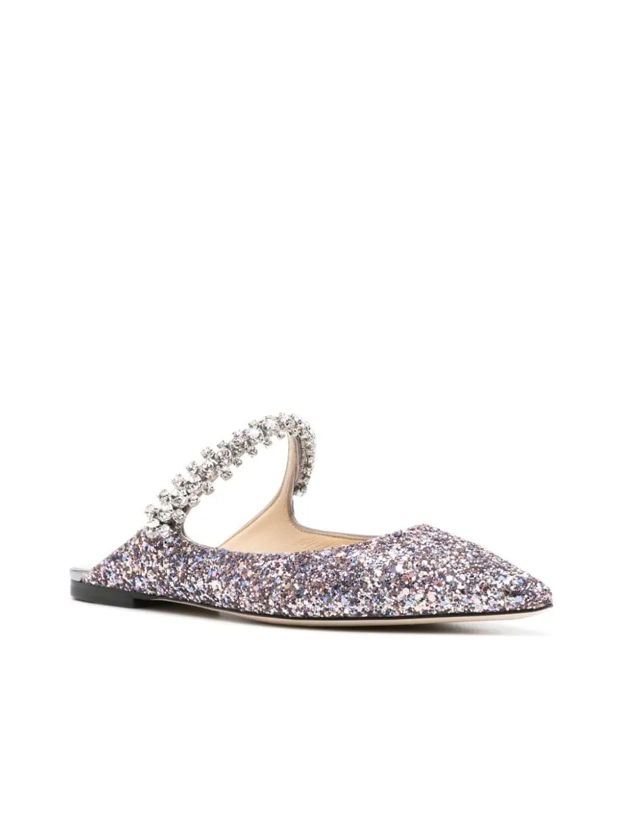 Glitterembellished Flat Shoes