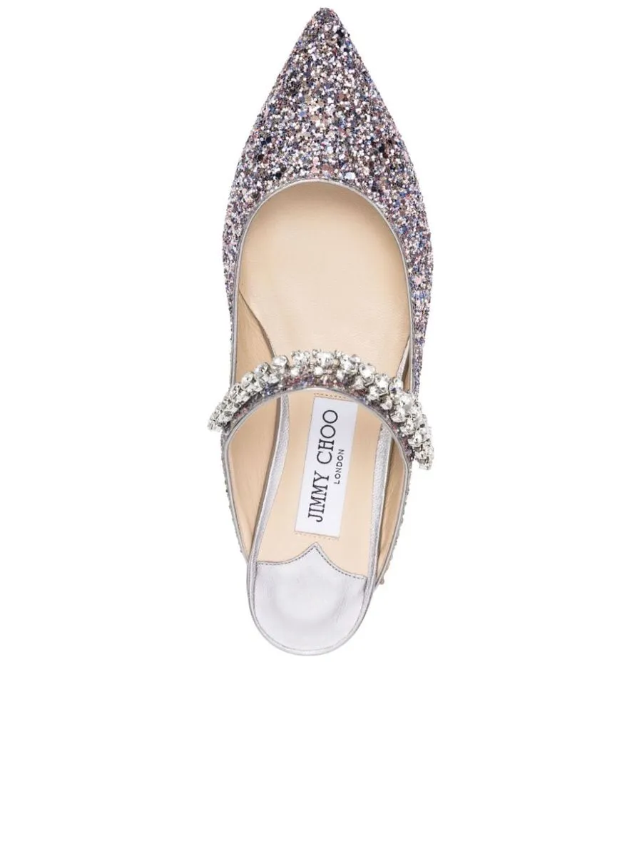 Glitterembellished Flat Shoes