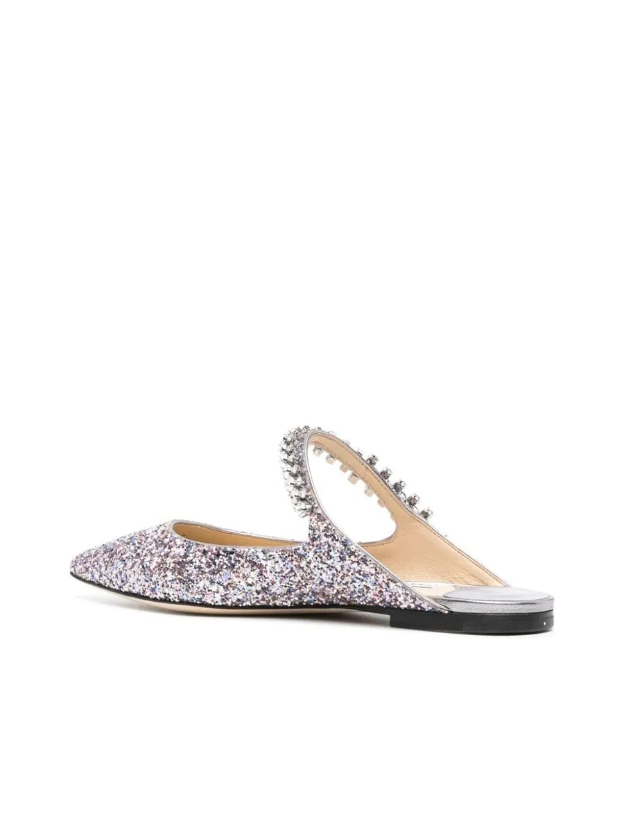 Glitterembellished Flat Shoes