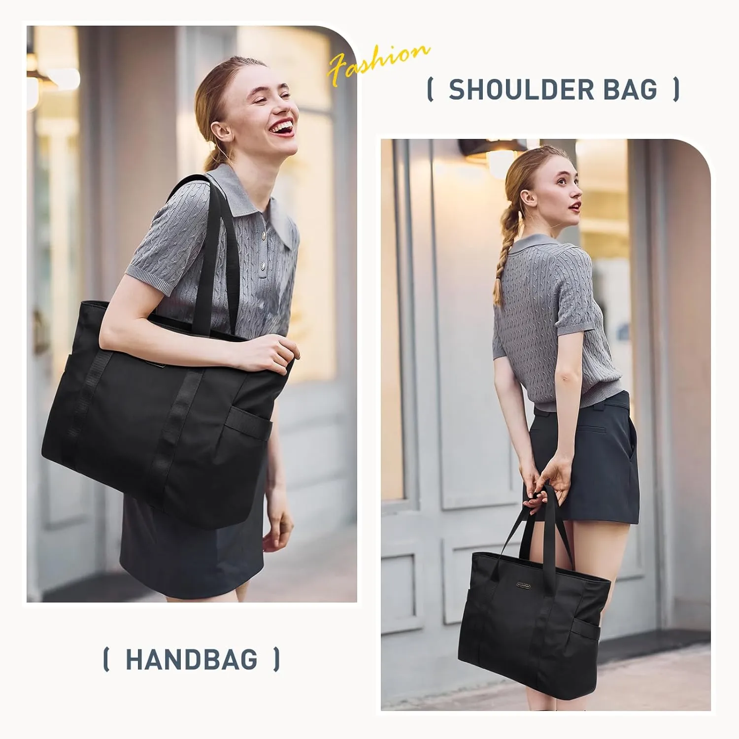 GOLF SUPAGS Tote Bag for Women with Zipper Large Shoulder Bag Top Handle Handbag for Travel Work