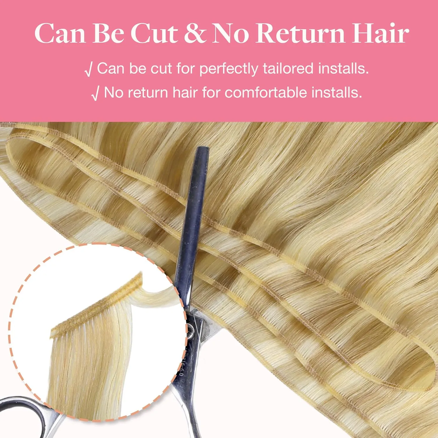 GOO GOO Genius Weft Hair Extensions Human Hair, Sew In Hair Extensions Rooted Remy Weft, 16/22 Light Blonde Highlighted Golden Blonde 22inch 120g, Hand Tied Weft Hair Extensions