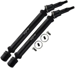 GPM for Arrma 1/10 KRATON 4S BLX Upgrade Parts Harden Steel Aluminum Front Or Rear Adjustable CVD Drive Shaft - 2Pc Set Black