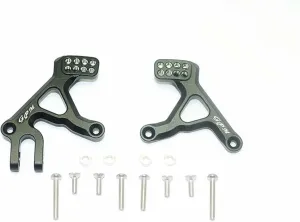 GPM For Traxxas TRX-4 Defender/TRX-4 Tactical Unit Upgrade Parts Aluminum Front Adjustable Shock Tower - 2Pc Set Black