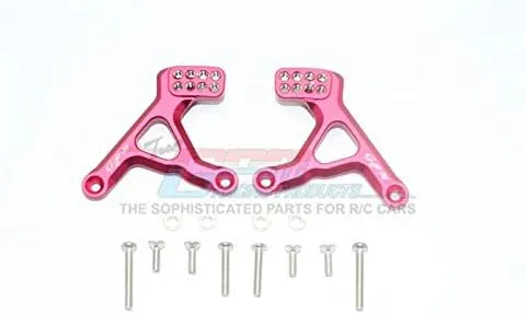 GPM For Traxxas TRX-4 Defender/TRX-4 Tactical Unit Upgrade Parts Aluminum Rear Adjustable Shock Tower - 2Pc Set Red