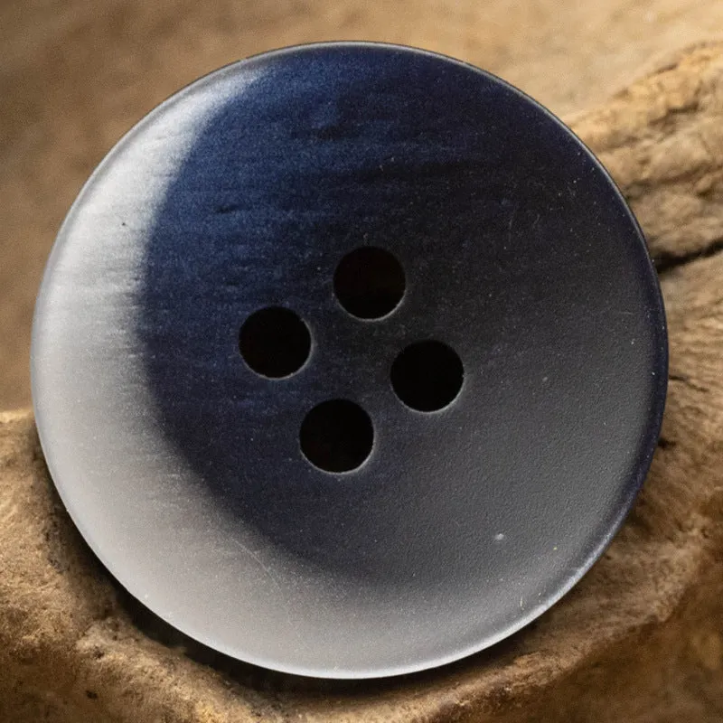 Gradient Dark Blue Crescent Pattern Flat Resin Buttons for Knitwear 30pcs