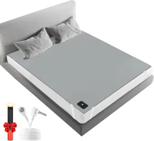 Grounding Bed Sheet Queen Size - 90% Organic Cotton & 10% Silver Fiber Earthing Sheet for Healthy Sleep Therapy, Grounding Mat for Bed (80"x60" Fits Queen Bed)​