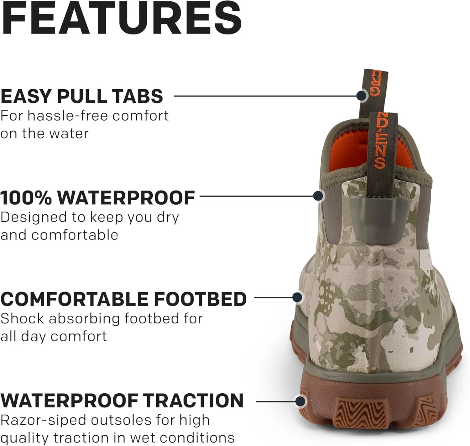Grundens Men’s Deviation 6” Ankle Boot | Durable, Waterproof