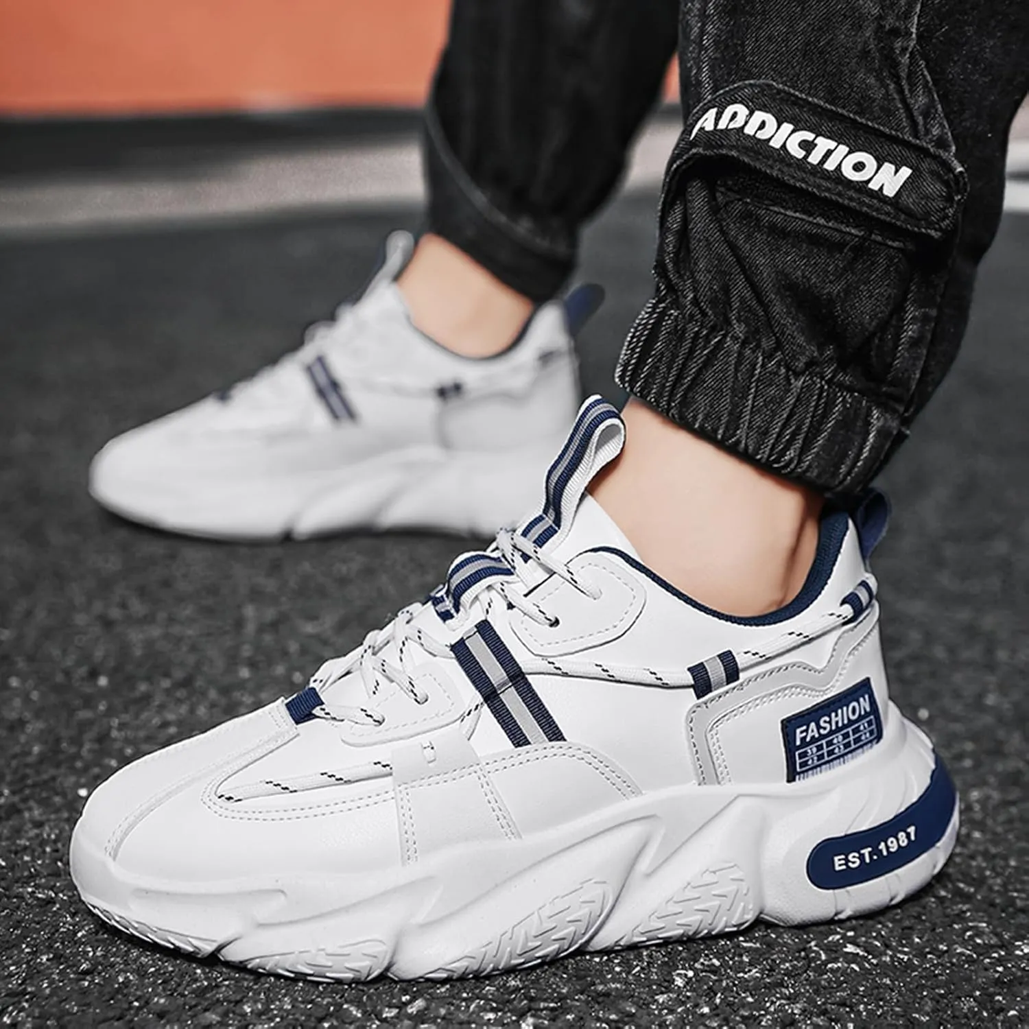 GSIGUL Men's Road Running Shoes Tennis Walking Shoes Cushioning Mens Sneaker Athletic Casual Shoes for Men