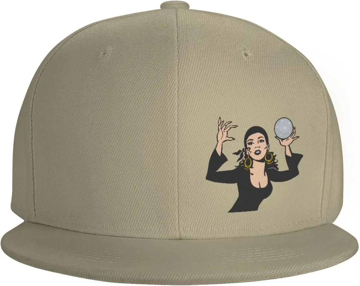 Gypsy Fortune Teller Snapback Hats for Men Women Baseball Cap Flat Bill Brim Hat