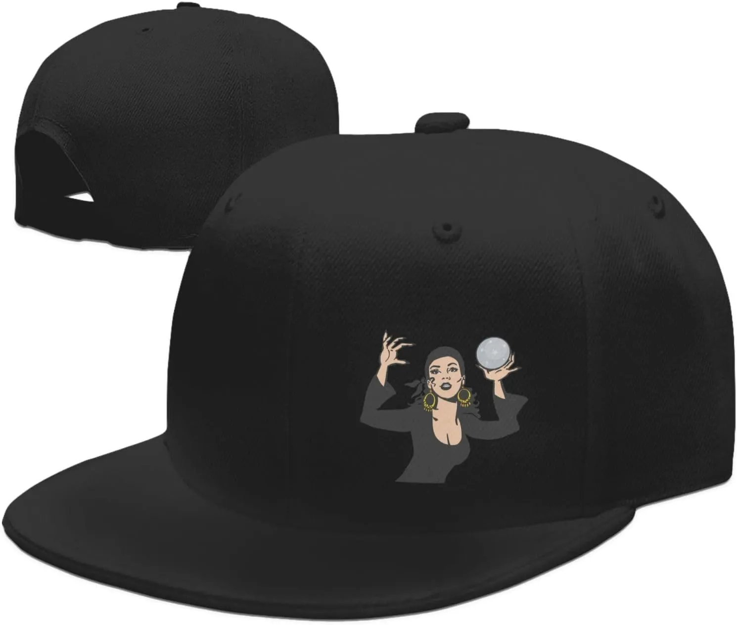 Gypsy Fortune Teller Snapback Hats for Men Women Baseball Cap Flat Bill Brim Hat