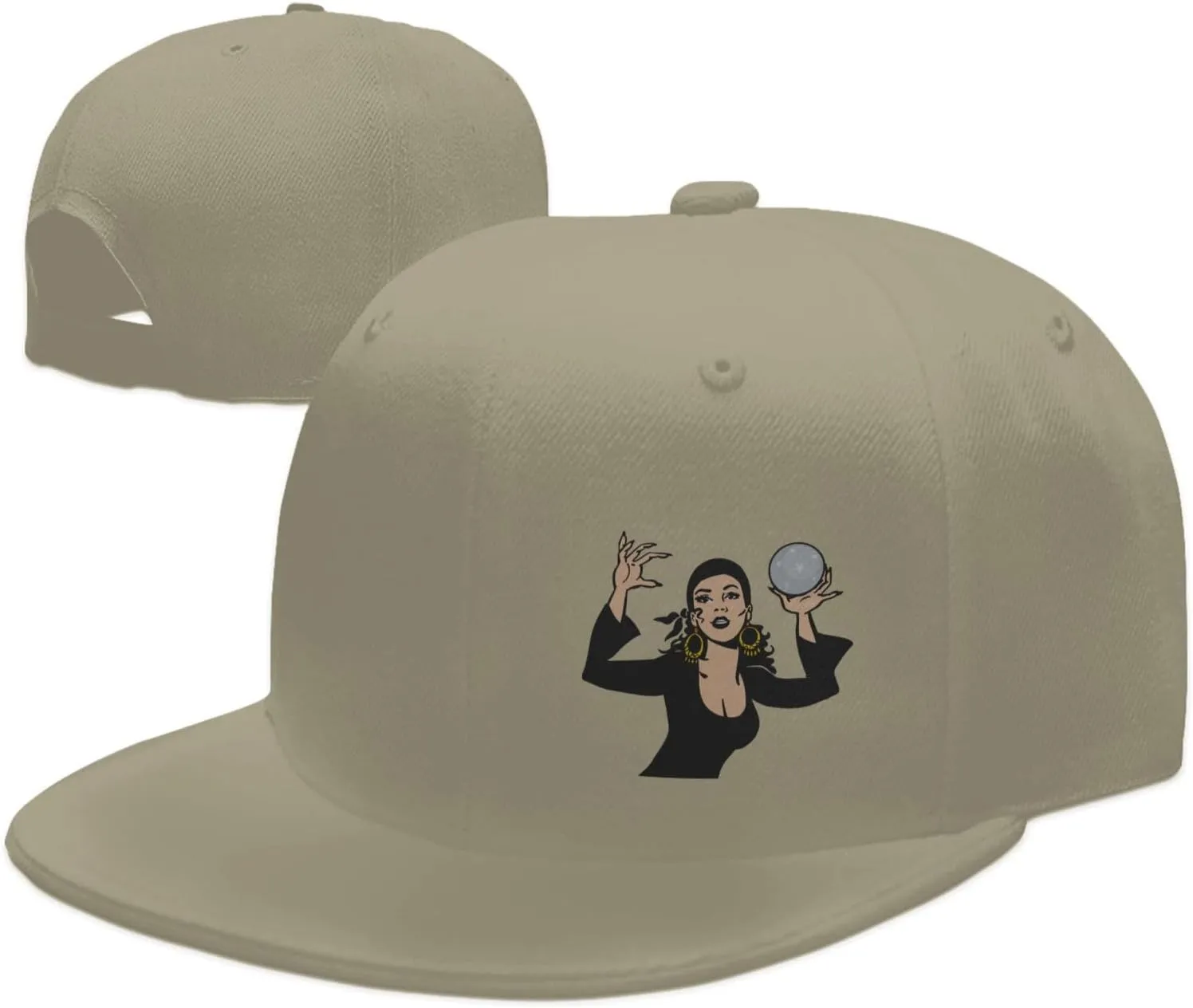 Gypsy Fortune Teller Snapback Hats for Men Women Baseball Cap Flat Bill Brim Hat