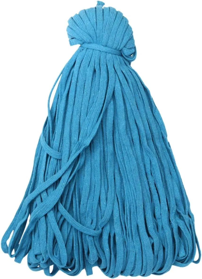 Handmade Woven Cotton 85m Length 10mm Flat Shoelace Rope for Costumes DIY Art