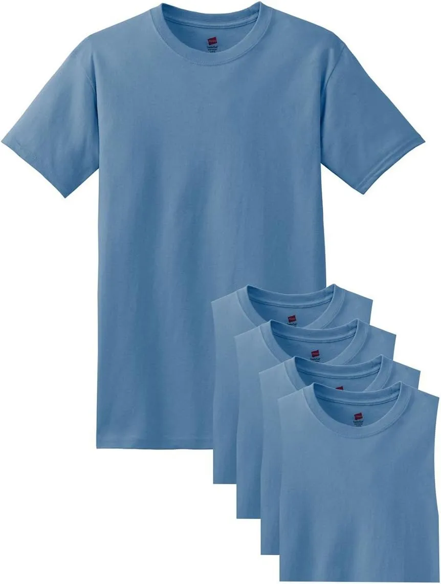 Hanes Men’s Tall 100% Cotton Crew Neck Undershirts, Tagless, Ultra Comfort, Multipack
