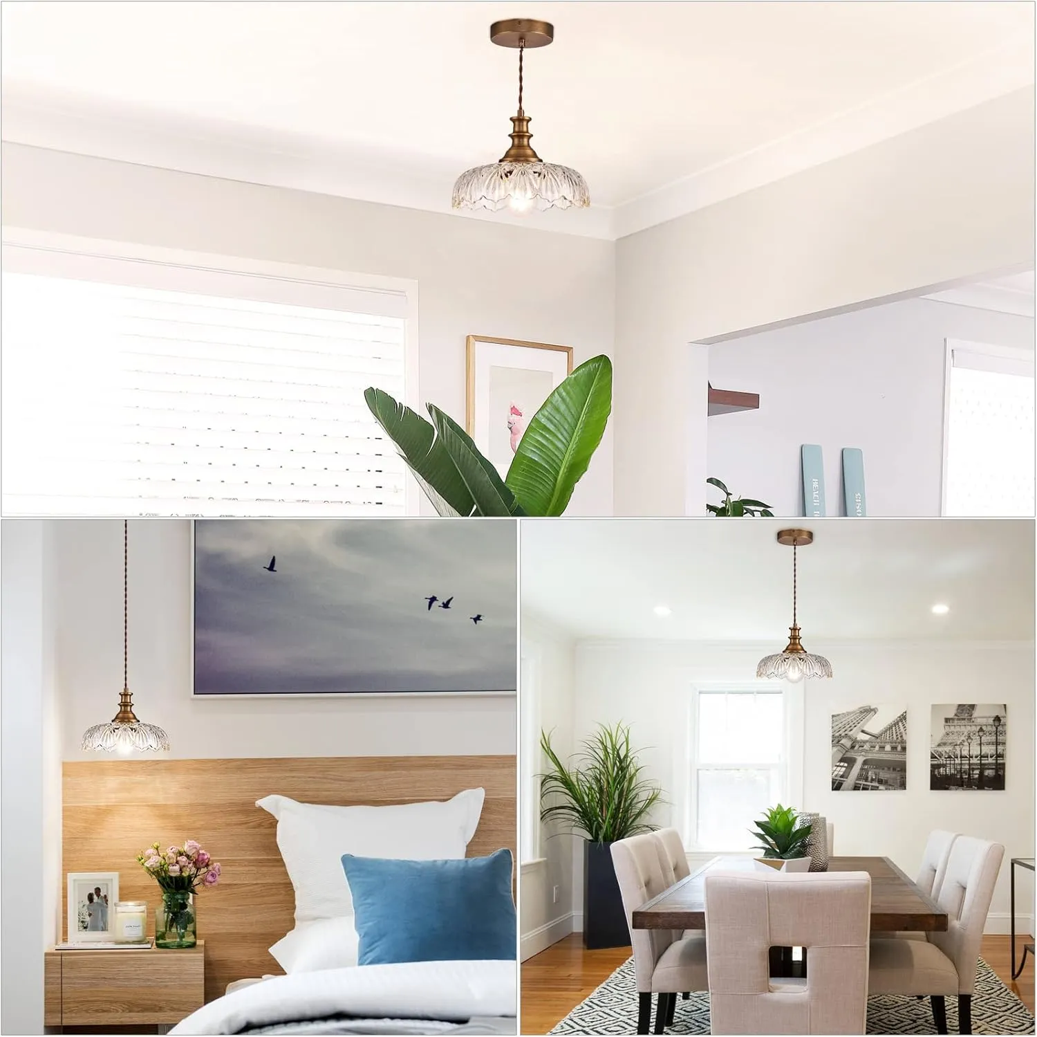 HDDFL Vintage Pendant Lights Fixture Modern Pendant Lighting Fixtures Hanging Lamp for Kitchen Island Bedroom Living Room Hallway