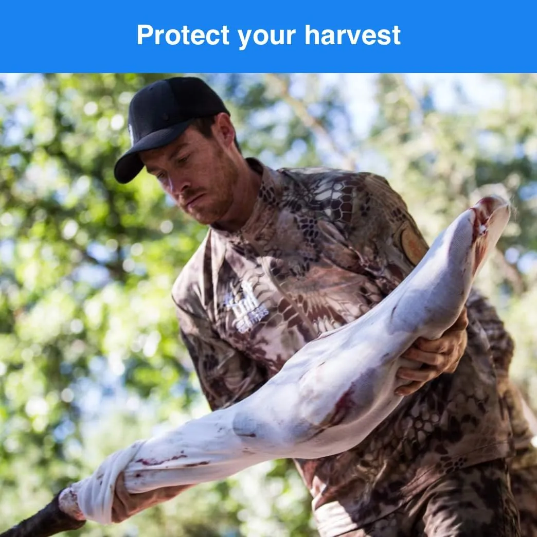 Heavy Duty Game Bags Hunting | Available in: Deer & Elk Quarter Bags (Single or 4 Pack), Deer Full Body Bag | Reusable, Breathable & Stretchable Meat Bags | Vacuum Sealed for Easy Carry
