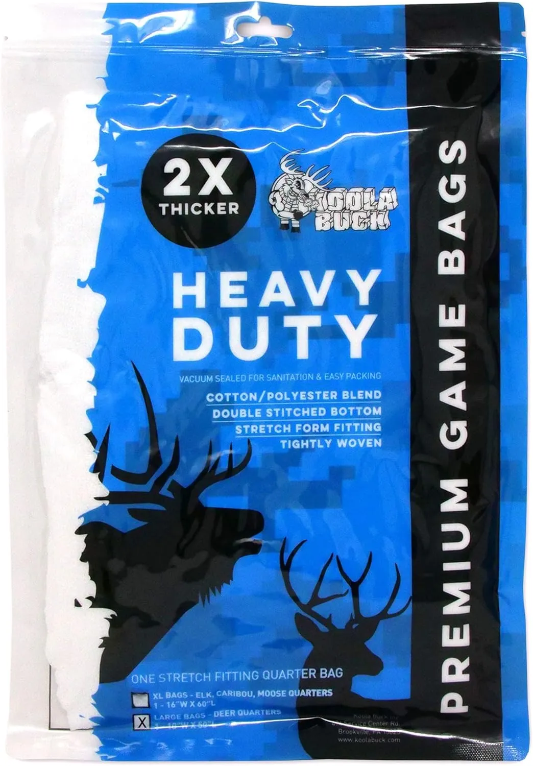 Heavy Duty Game Bags Hunting | Available in: Deer & Elk Quarter Bags (Single or 4 Pack), Deer Full Body Bag | Reusable, Breathable & Stretchable Meat Bags | Vacuum Sealed for Easy Carry