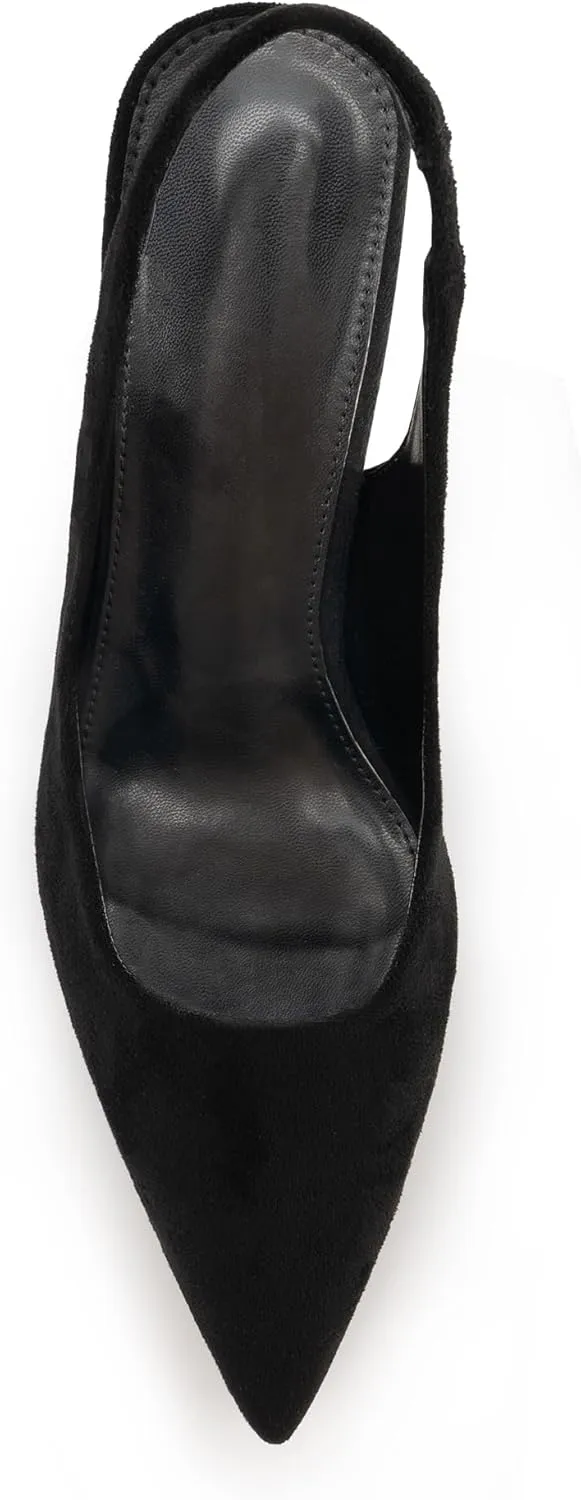 heelchic Women's Kitten Heel, Closed Pointed Toe Low Heel, Comfortable Pumps Shoes for Women Dress Shoes