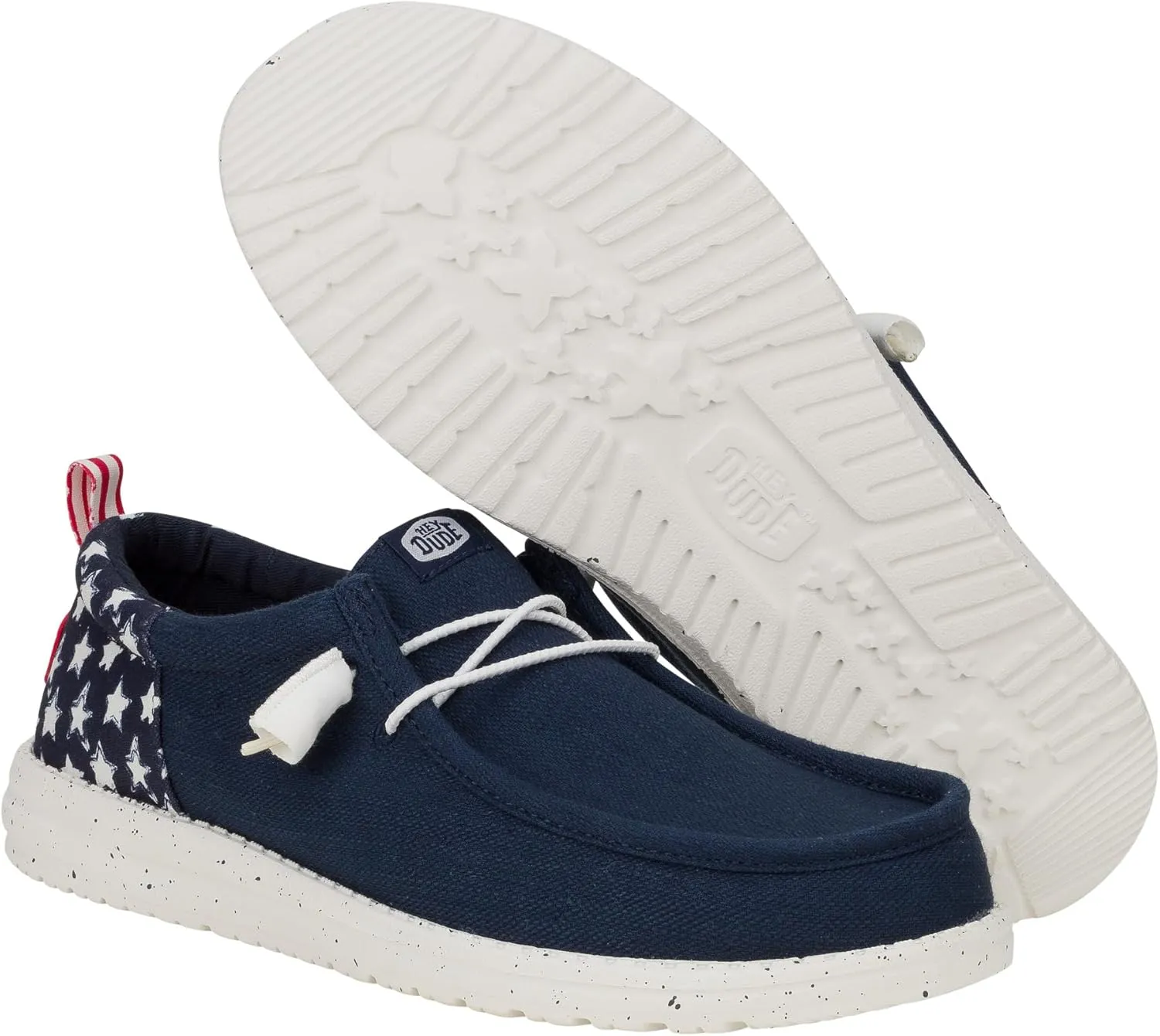Hey Dude Men's Wally Funk Americana | Men's Shoes | Men Slip-on Loafers | Comfortable & Light-Weight