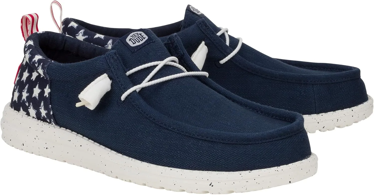 Hey Dude Men's Wally Funk Americana | Men's Shoes | Men Slip-on Loafers | Comfortable & Light-Weight