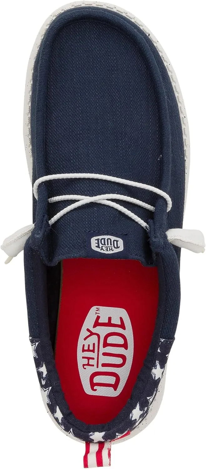 Hey Dude Men's Wally Funk Americana | Men's Shoes | Men Slip-on Loafers | Comfortable & Light-Weight
