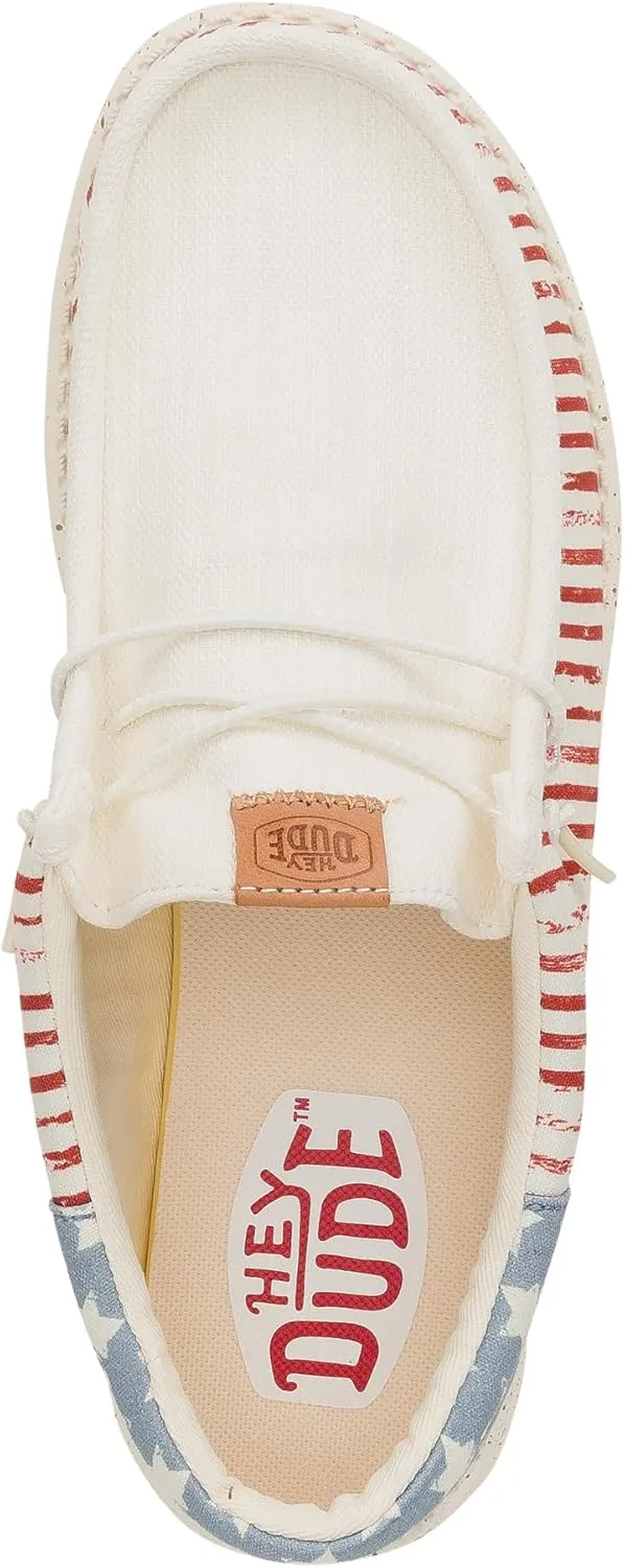 Hey Dude Men's Wally Funk Americana | Men's Shoes | Men Slip-on Loafers | Comfortable & Light-Weight