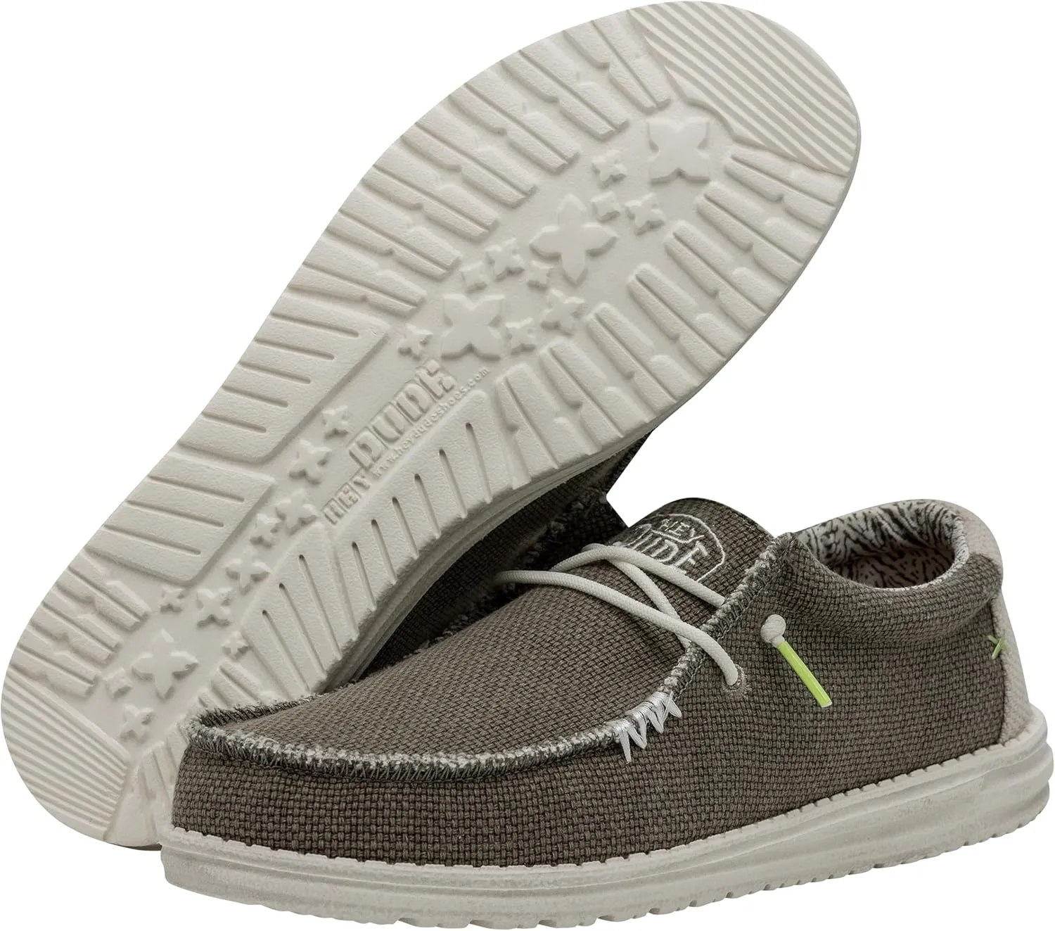 Hey Dude Men's Wally Stitch | Men's Loafers | Men's Slip On Shoes | Comfortable & Light-Weight