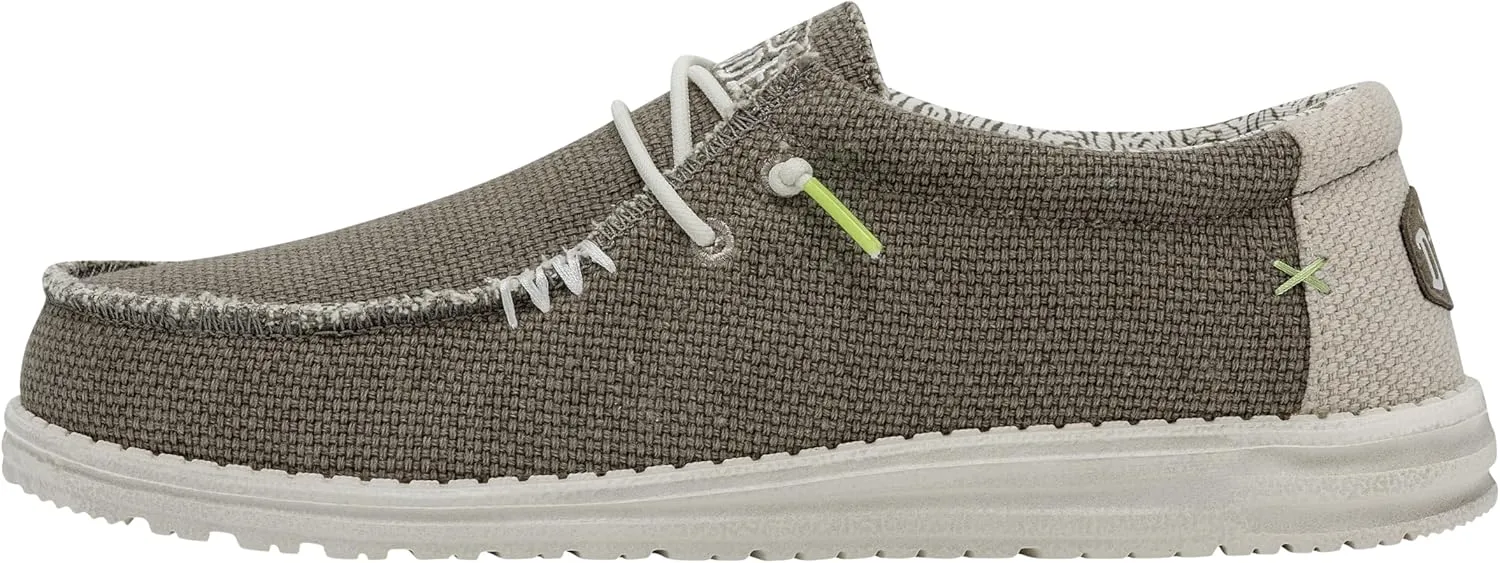 Hey Dude Men's Wally Stitch | Men's Loafers | Men's Slip On Shoes | Comfortable & Light-Weight
