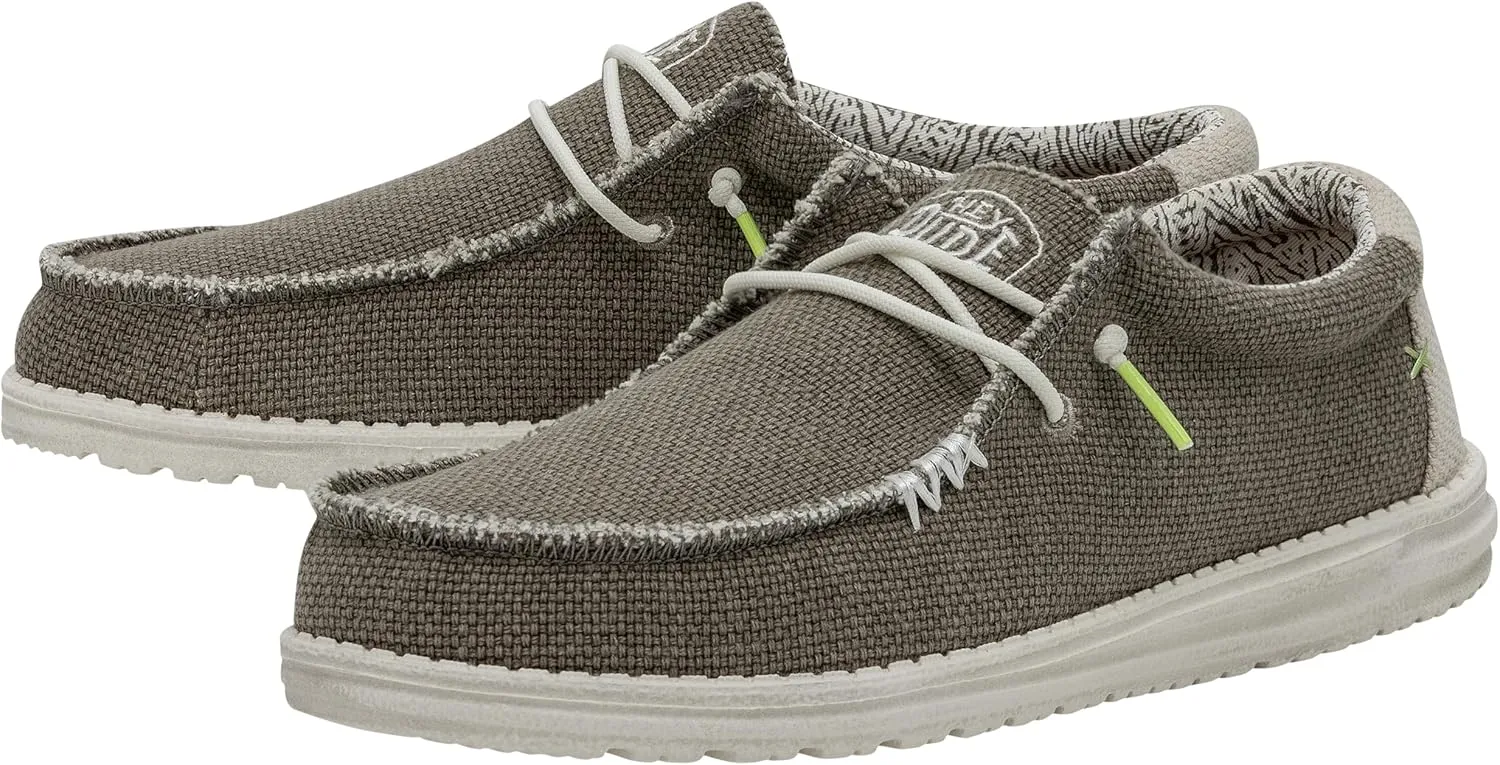 Hey Dude Men's Wally Stitch | Men's Loafers | Men's Slip On Shoes | Comfortable & Light-Weight