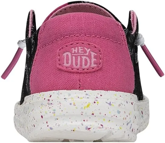 Hey Dude Toddler Wendy Sparkle | Toddler Loafers | Kids Slip on Shoes | Comfortable & Light-Weight