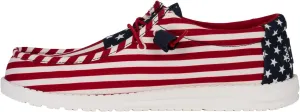 Hey Dude Wally Patriotic, Mens Shoes, Slip-on Loafers, Comfortable & Light-Weight
