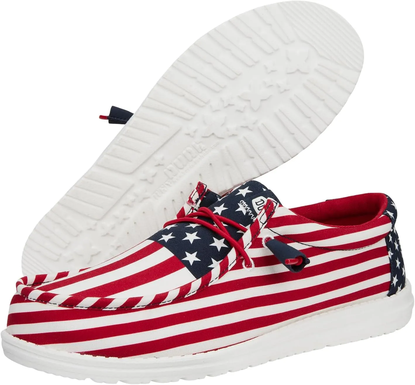 Hey Dude Wally Patriotic, Mens Shoes, Slip-on Loafers, Comfortable & Light-Weight