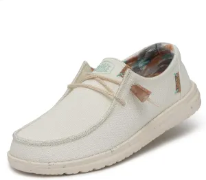 Hey Dude Women's Wendy Knit White Size 9 | Women's Shoes | Women's Slip On Shoes | Comfortable & Light-Weight