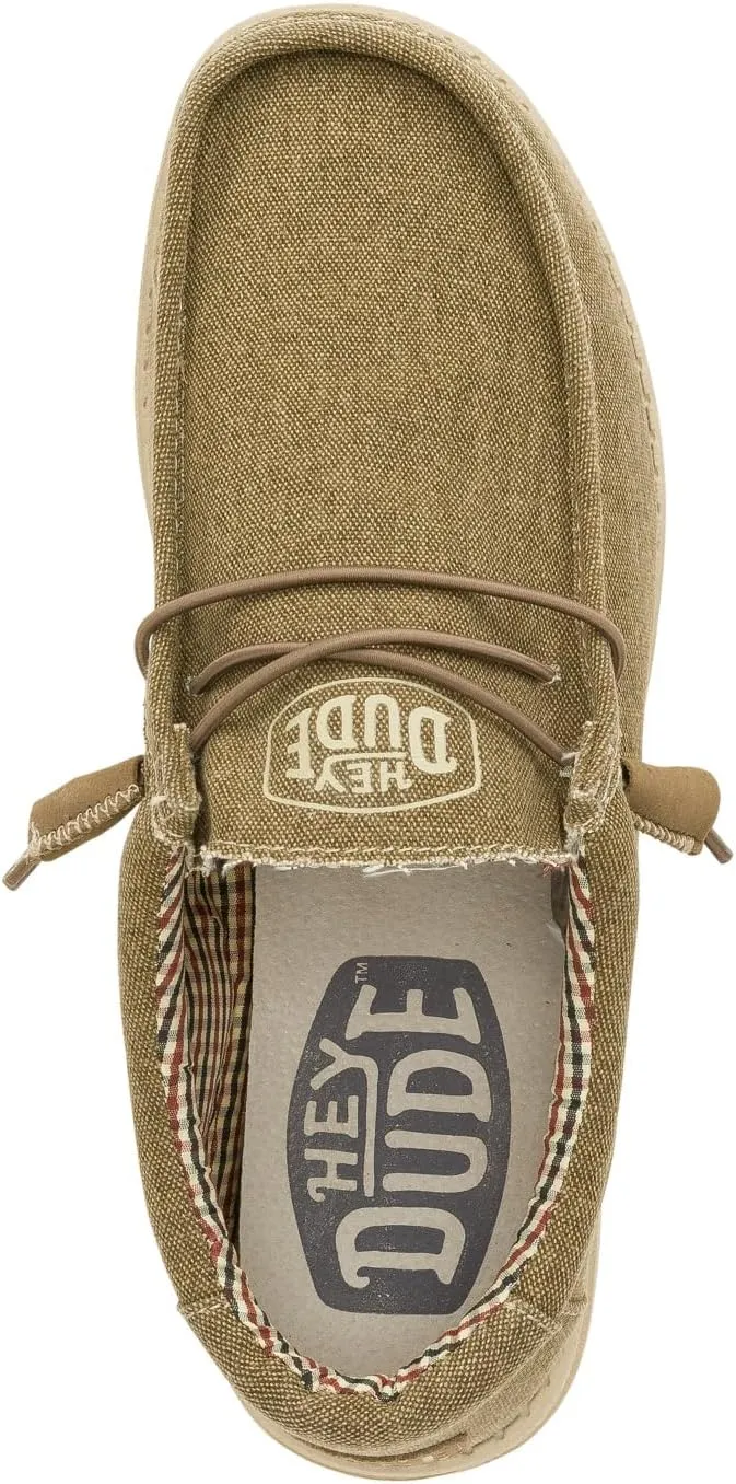 HEYDUDE Men's Wally Canvas, Men’s Shoes, Slip-on Loafers, Comfortable & Light-Weight