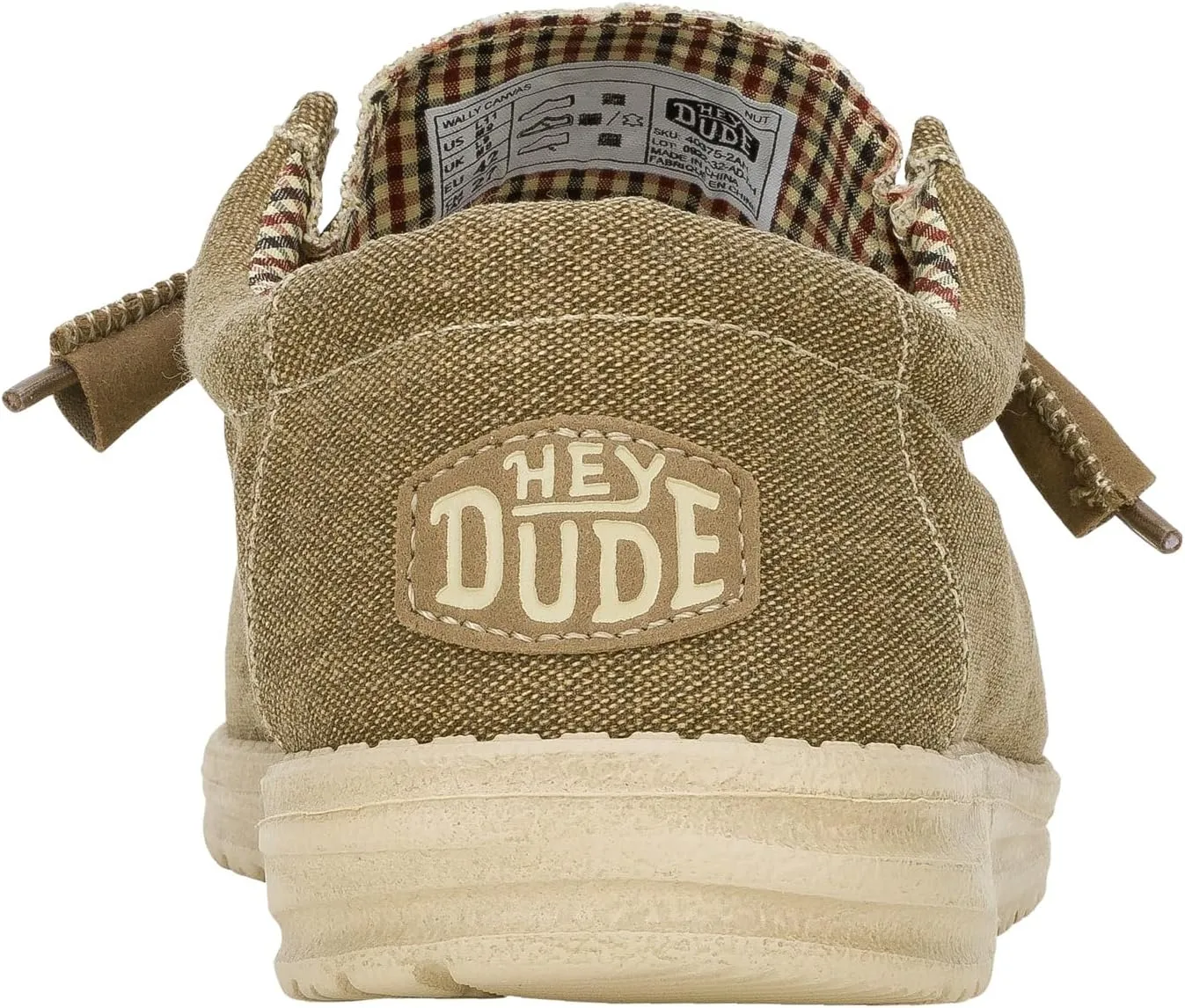 HEYDUDE Men's Wally Canvas, Men’s Shoes, Slip-on Loafers, Comfortable & Light-Weight