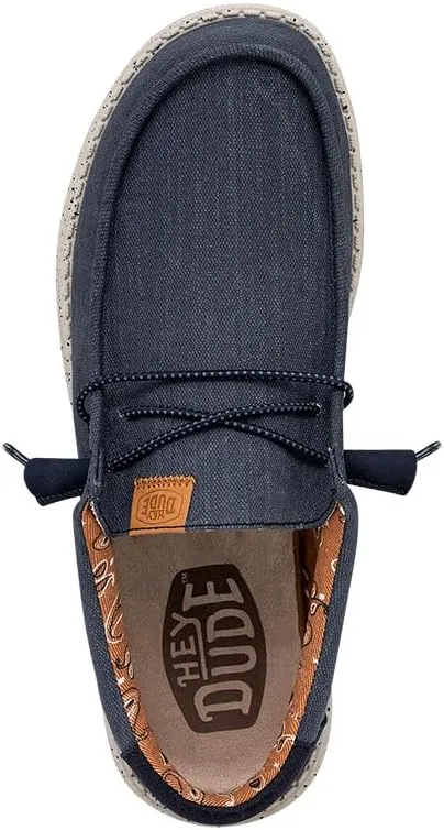 HEYDUDE Men's Wally Washed Canvas, Men’s Shoes, Slip-on Loafers, Comfortable & Light-Weight